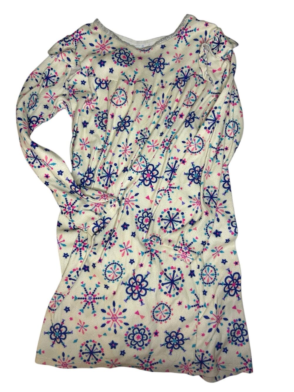 Cat & Jack Fleece snowflake nightgown size 7/8